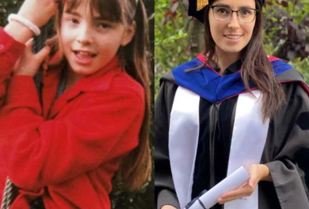 Alison Jane Martingano as young girl and college graduate 