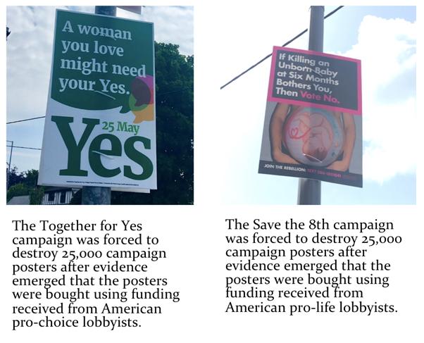 image of two signs with different messages