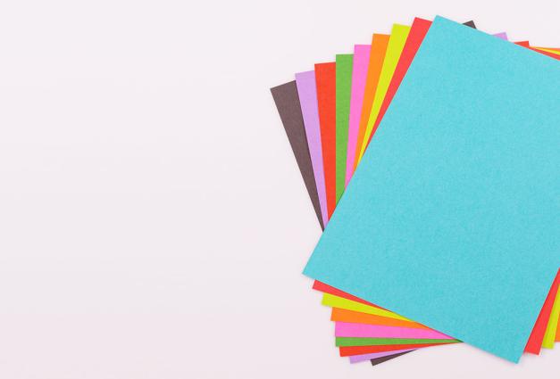 multicolored folders