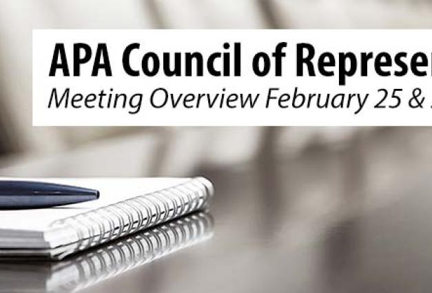 APA Council of Representatives Meeting Overview February 25 & 26, 2022 