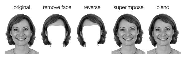Image of The process that reversed the hair part without changing the face