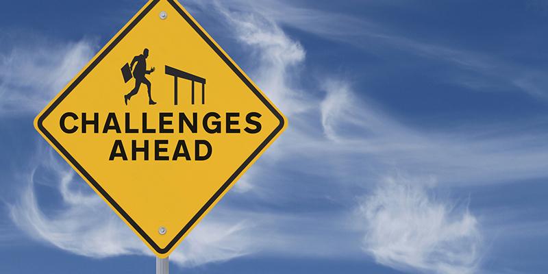 Challenges Ahead Sign